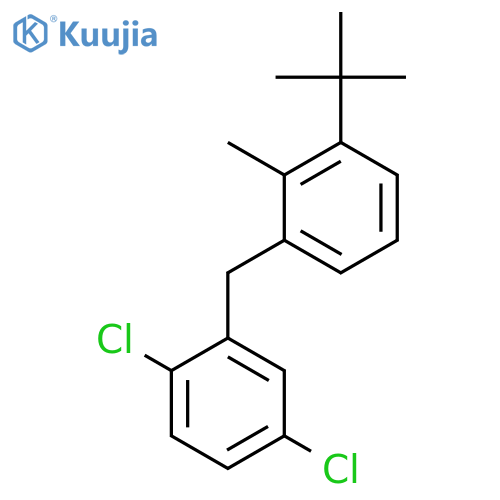 Benzene, 1,4-dichloro-2-[[(1,1-dimethylethyl)-2-methylphenyl]methyl]- structure