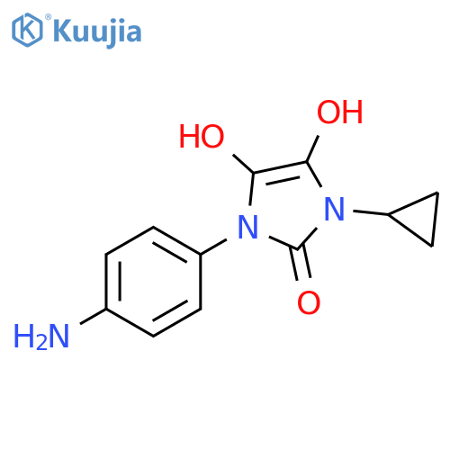 2H-Imidazol-2-one, 1-(4-aminophenyl)-3-cyclopropyl-1,3-dihydro-4,5-dihydroxy- structure