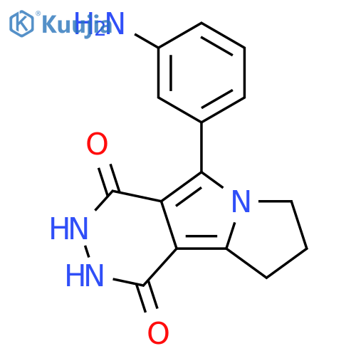5-(3-aminophenyl)-1H,2H,3H,4H,7H,8H,9H-pyridazino[4,5-a]pyrrolizine-1,4-dione structure