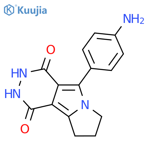 5-(4-Aminophenyl)-1H,2H,3H,4H,7H,8H,9H-pyridazino[4,5-a]pyrrolizine-1,4-dione structure
