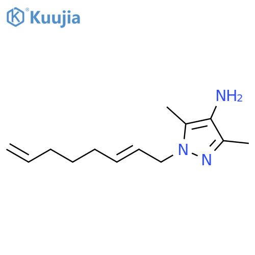 1H-Pyrazol-4-amine, 3,5-dimethyl-1-(2,7-octadienyl)- structure