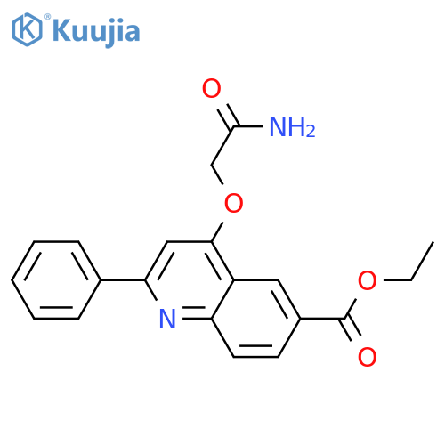 ethyl 4-(carbamoylmethoxy)-2-phenylquinoline-6-carboxylate structure