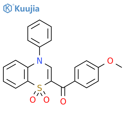 2-(4-methoxybenzoyl)-4-phenyl-4H-1lambda6,4-benzothiazine-1,1-dione structure