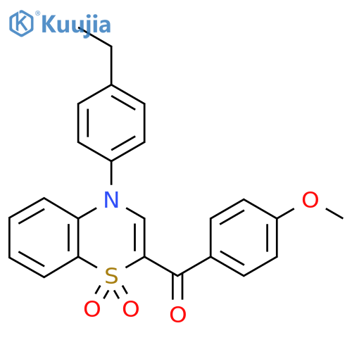 4-(4-ethylphenyl)-2-(4-methoxybenzoyl)-4H-1lambda6,4-benzothiazine-1,1-dione structure