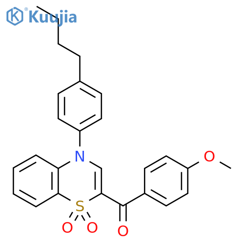 4-(4-butylphenyl)-2-(4-methoxybenzoyl)-4H-1lambda6,4-benzothiazine-1,1-dione structure