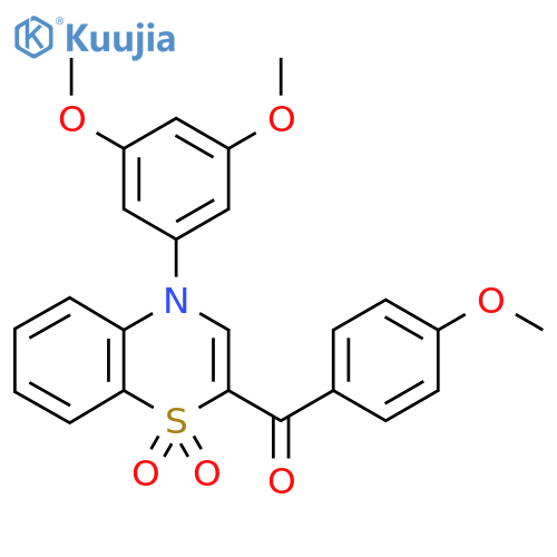 4-(3,5-dimethoxyphenyl)-2-(4-methoxybenzoyl)-4H-1lambda6,4-benzothiazine-1,1-dione structure