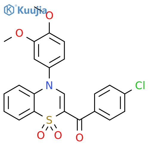 2-(4-chlorobenzoyl)-4-(3,4-dimethoxyphenyl)-4H-1lambda6,4-benzothiazine-1,1-dione structure