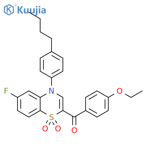 4-(4-butylphenyl)-2-(4-ethoxybenzoyl)-6-fluoro-4H-1lambda6,4-benzothiazine-1,1-dione structure