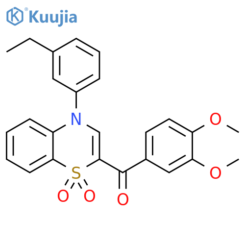 2-(3,4-dimethoxybenzoyl)-4-(3-ethylphenyl)-4H-1lambda6,4-benzothiazine-1,1-dione structure