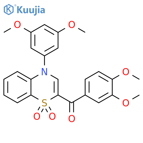 2-(3,4-dimethoxybenzoyl)-4-(3,5-dimethoxyphenyl)-4H-1lambda6,4-benzothiazine-1,1-dione structure