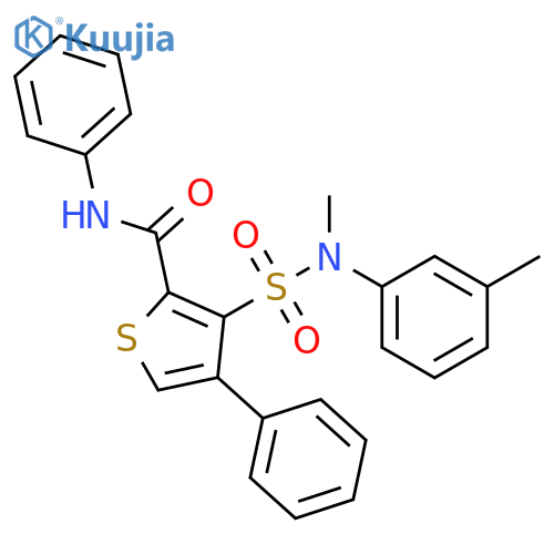 3-[methyl(3-methylphenyl)sulfamoyl]-N,4-diphenylthiophene-2-carboxamide structure