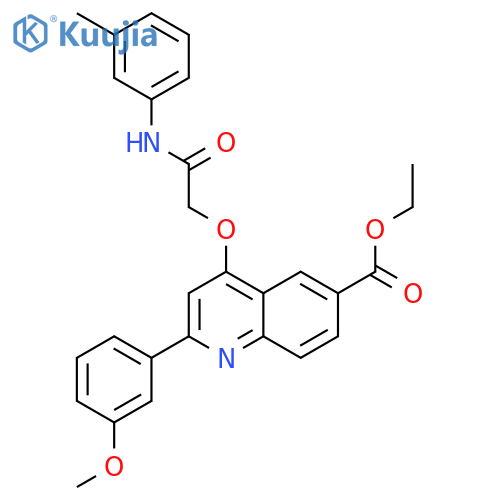 ethyl 2-(3-methoxyphenyl)-4-{[(3-methylphenyl)carbamoyl]methoxy}quinoline-6-carboxylate structure