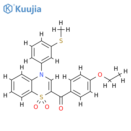 2-(4-ethoxybenzoyl)-4-[3-(methylsulfanyl)phenyl]-4H-1lambda6,4-benzothiazine-1,1-dione structure