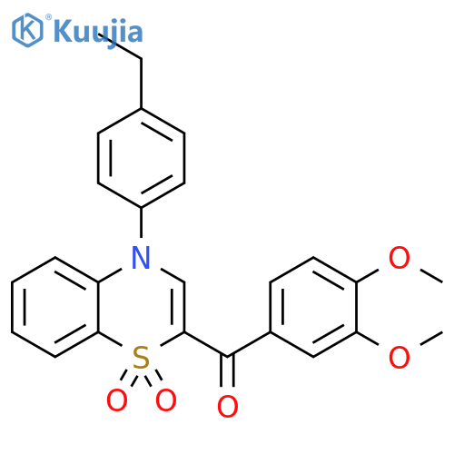 2-(3,4-dimethoxybenzoyl)-4-(4-ethylphenyl)-4H-1lambda6,4-benzothiazine-1,1-dione structure