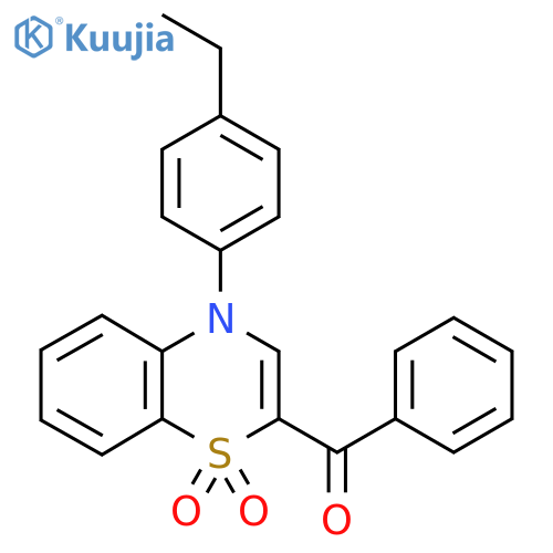 2-benzoyl-4-(4-ethylphenyl)-4H-1lambda6,4-benzothiazine-1,1-dione structure