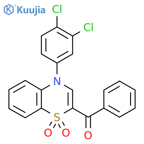 2-benzoyl-4-(3,4-dichlorophenyl)-4H-1lambda6,4-benzothiazine-1,1-dione structure