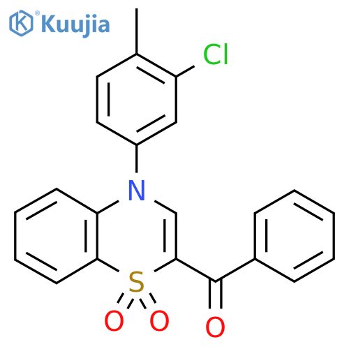 2-benzoyl-4-(3-chloro-4-methylphenyl)-4H-1lambda6,4-benzothiazine-1,1-dione structure