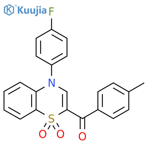4-(4-fluorophenyl)-2-(4-methylbenzoyl)-4H-1lambda6,4-benzothiazine-1,1-dione structure