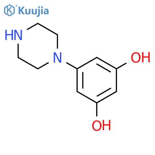 5-(1-piperazinyl)-1,3-Benzenediol structure