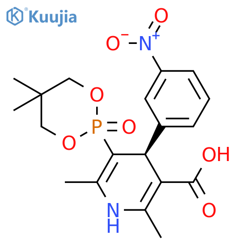 3-Pyridinecarboxylic acid, 5-(5,5-dimethyl-2-oxido-1,3,2-dioxaphosphorinan-2-yl)-1,4-dihydro-2,6- dimethyl-4-(3-nitrophenyl)-, (S)- structure