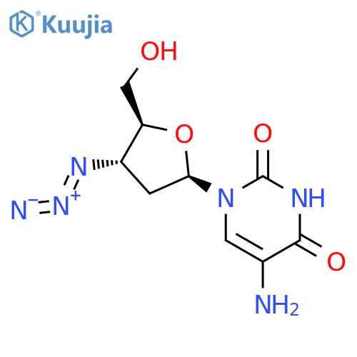 Uridine,5-amino-3'-azido-2',3'-dideoxy-, monohydrochloride (9CI) structure