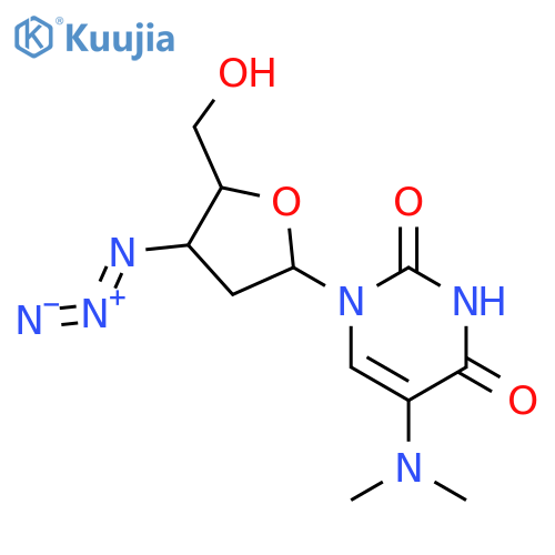 Uridine,3'-azido-2',3'-dideoxy-5-(dimethylamino)-, monohydrochloride (9CI) structure