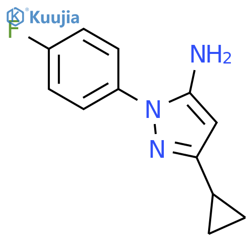3-Cyclopropyl-1-(4-fluorophenyl)-1H-pyrazol-5-amine structure