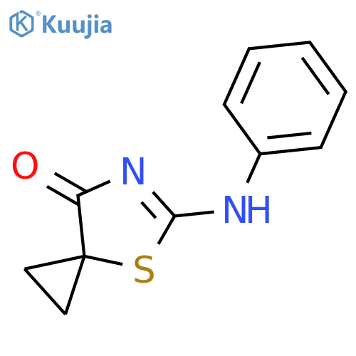 4-Thia-6-azaspiro[2.4]hept-5-en-7-one, 5-(phenylamino)- structure