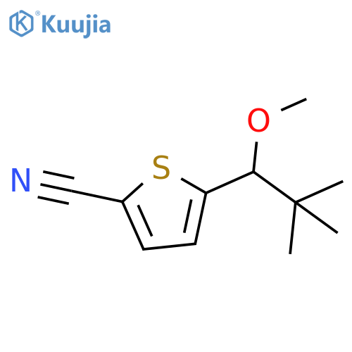 2-Thiophenecarbonitrile, 5-(1-methoxy-2,2-dimethylpropyl)- structure