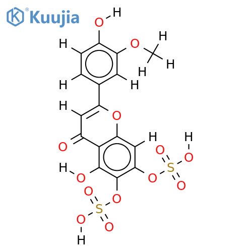 6,7-Di-sulfate-4',5,6,7-Tetrahydroxy-3'-methoxyflavone structure