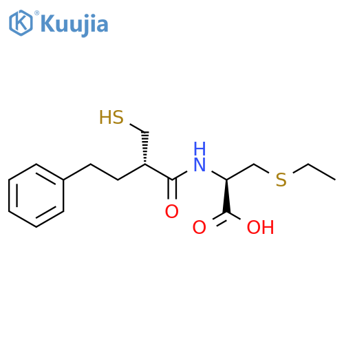 L-Cysteine, S-ethyl-N-[2-(mercaptomethyl)-1-oxo-4-phenylbutyl]-, (S)- structure