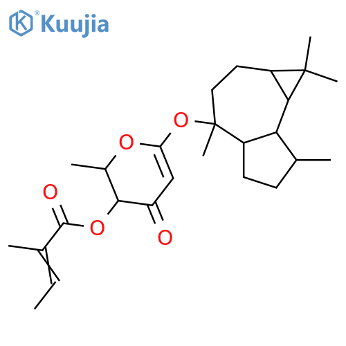 D-threo-Hex-1-enopyranosid-3-ulose,(1aR,4S,4aS,7R,7aS,7bS)-decahydro-1,1,4,7-tetramethyl-1H-cycloprop[e]azulen-4-yl2,6-dideoxy-, (2Z)-2-methyl-2-butenoate (9CI) structure