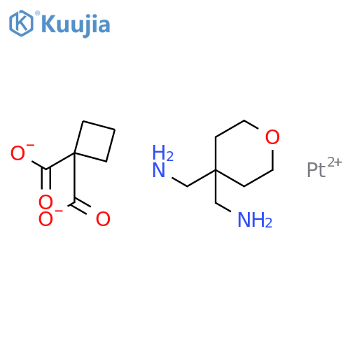 Platinum,[1,1-cyclobutanedi(carboxylato-kO)(2-)](tetrahydro-4H-pyran-4,4-dimethanamine-kN4,kN4')-, (SP-4-2)- (9CI) structure