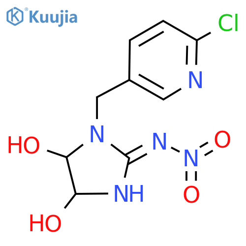 (2E)-1-(6-Chloro-3-pyridinyl)methyl-2-(nitroimino)-4,5-imidazolidinediol structure