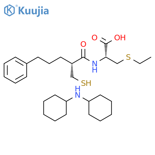 L-Cysteine, S-ethyl-N-[2-(mercaptomethyl)-1-oxo-5-phenylpentyl]-, (R)-,compd. with N-cyclohexylcyclohexanamine (1:1) structure