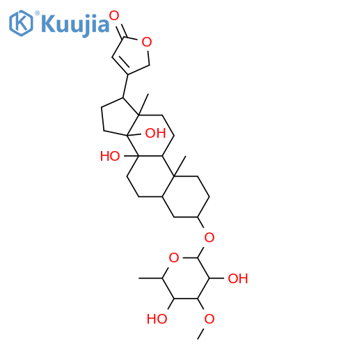 Card-20(22)-enolide,3-[(6-deoxy-3-O-methyl-a-L-glucopyranosyl)oxy]-8,14-dihydroxy-, (3b,5b)- (9CI) structure