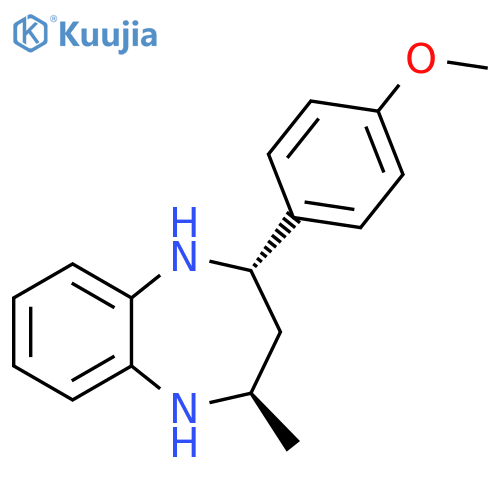 1H-1,5-Benzodiazepine,2,3,4,5-tetrahydro-2-(4-methoxyphenyl)-4-methyl-, trans- structure