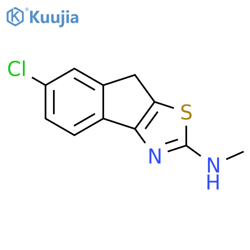 8H-Indeno[1,2-d]thiazol-2-amine, 6-chloro-N-methyl- structure
