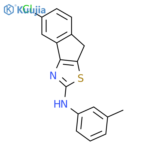 8H-Indeno[1,2-d]thiazol-2-amine, 5-chloro-N-(3-methylphenyl)- structure