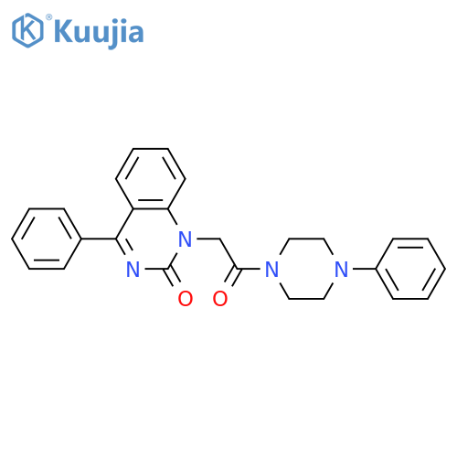 1-[2-oxo-2-(4-phenylpiperazin-1-yl)ethyl]-4-phenyl-1,2-dihydroquinazolin-2-one structure