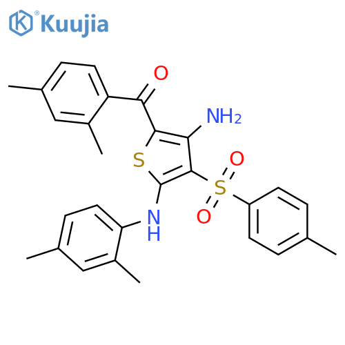 5-(2,4-dimethylbenzoyl)-N2-(2,4-dimethylphenyl)-3-(4-methylbenzenesulfonyl)thiophene-2,4-diamine structure