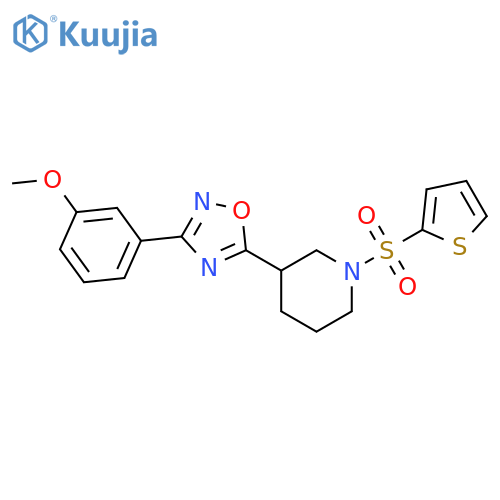 3-[3-(3-methoxyphenyl)-1,2,4-oxadiazol-5-yl]-1-(thiophene-2-sulfonyl)piperidine structure