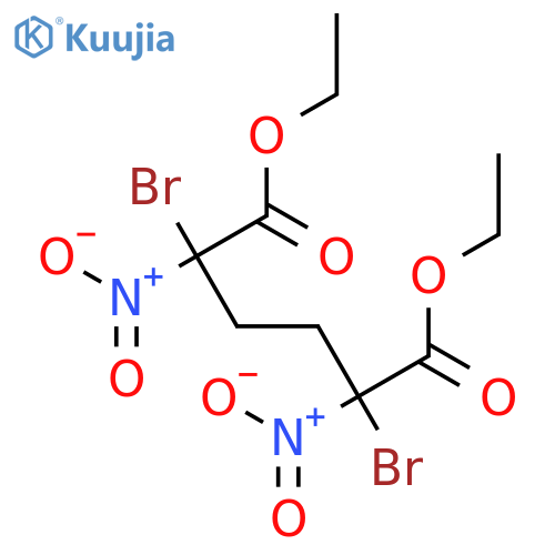 Hexanedioic acid, 2,5-dibromo-2,5-dinitro-, diethyl ester structure