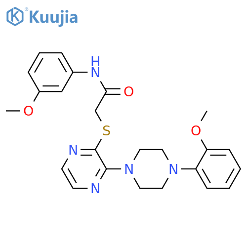 N-(3-methoxyphenyl)-2-({3-[4-(2-methoxyphenyl)piperazin-1-yl]pyrazin-2-yl}sulfanyl)acetamide structure
