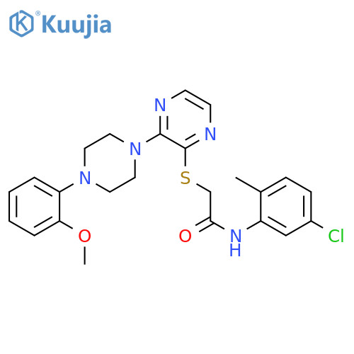 N-(5-chloro-2-methylphenyl)-2-({3-[4-(2-methoxyphenyl)piperazin-1-yl]pyrazin-2-yl}sulfanyl)acetamide structure