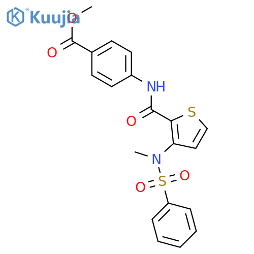 methyl 4-[3-(N-methylbenzenesulfonamido)thiophene-2-amido]benzoate structure