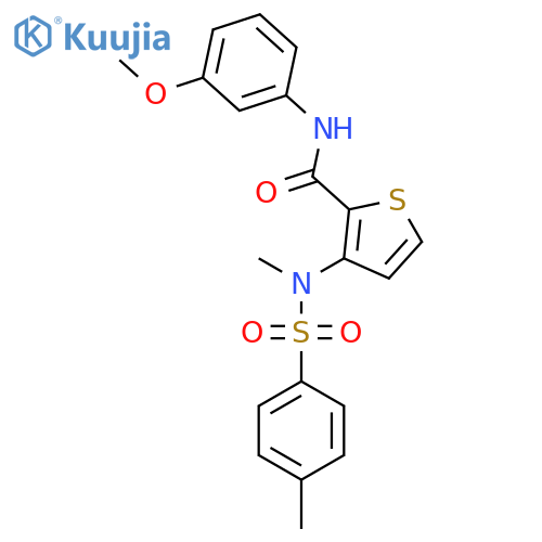 N-(3-methoxyphenyl)-3-(N-methyl4-methylbenzenesulfonamido)thiophene-2-carboxamide structure
