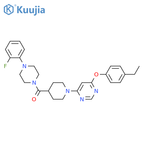 4-(4-ethylphenoxy)-6-{4-4-(2-fluorophenyl)piperazine-1-carbonylpiperidin-1-yl}pyrimidine structure