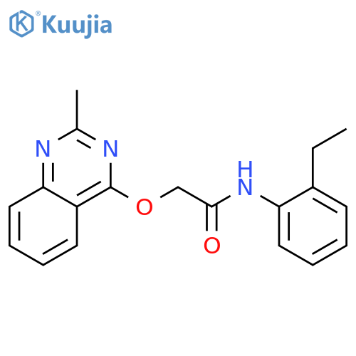 N-(2-ethylphenyl)-2-[(2-methylquinazolin-4-yl)oxy]acetamide structure