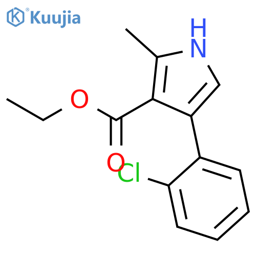1H-PYRROLE-3-CARBOXYLIC ACID, 4-(2-CHLOROPHENYL)-2-METHYL-, ETHYL ESTER structure